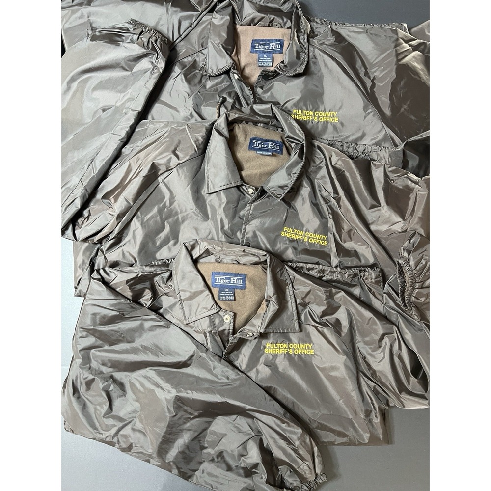 Fulton County Sheriff Jacket Work Nylon Police Law Mens Size XL Lot Of 3 NWOT